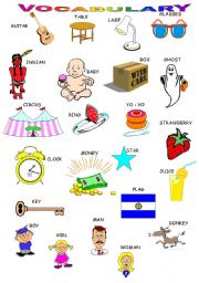 English Worksheet: VOCABULARY