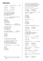 English Worksheet: sbs 6th class multiple choice