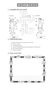 English Worksheet: Parts of the body