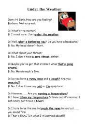 English Worksheet: Under the Weather