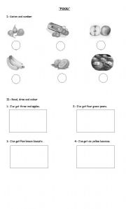 English worksheet: Food