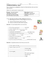 English Worksheet: Conditional sentence (Type 0) 