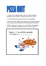 English Worksheet: MAKING PIZZAS! Set 1/2