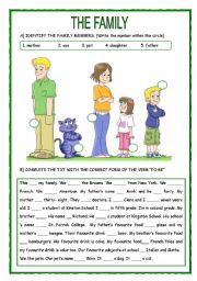 English Worksheet: The Family