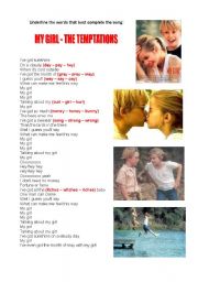 English Worksheet: SONG - MY GIRL