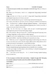 English worksheet: will, going to, tenses, adjectives