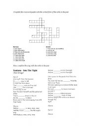 English Worksheet: Into the Night - Santana feat. Chad Krueger