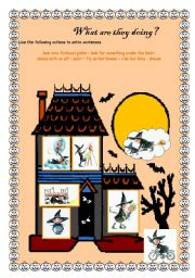English Worksheet: HALLOWEEN - PRESENT CONTINUOUS