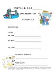 English Worksheet: Year plan