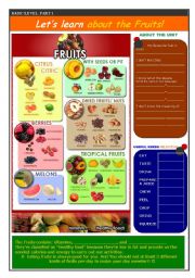 English Worksheet: FRUITS!!!... YOU CAN LEARN HOW TO NAME THEM!
