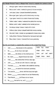 English Worksheet: Simple present vs Simple past