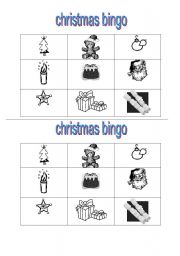 English Worksheet: Christmas bingo