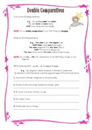 English Worksheet: Double comparatives + exercises