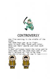 English worksheet: controversy
