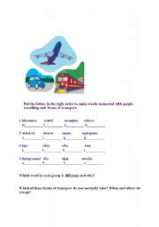 English worksheet: Transports