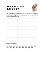 English worksheet: Help the Easter Bunny find his Eggs