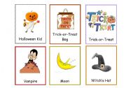 English Worksheet: Halloween cards Set 2