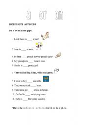 English worksheet: Articles