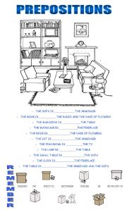 English Worksheet: PREPOSITIONS