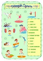 English Worksheet: Olimpic Sports 1