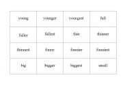 English Worksheet: Memory comparatives and superlatives