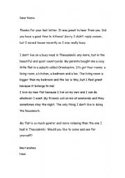 English Worksheet: My new flat