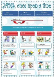 English Worksheet: used to practice with JAM FAMILY part 1