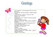 English Worksheet: Greetings