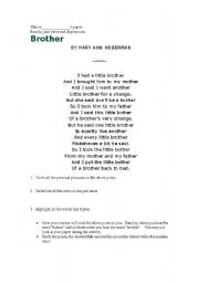 English Worksheet: oh brother!! grammar and games. 