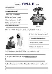 Movie WALL - E worksheet