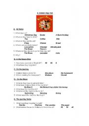 English Worksheet: A grand day out - Wallace and Gromit