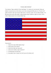 English Worksheet: stars and stripes