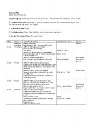 English Worksheet: Lesson plan: teaching b and p sounds to 4-6 year olds