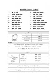 English Worksheet: irregular verbs part 4