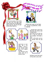 English Worksheet: Family,Sweet Family - Part one