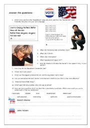 English Worksheet: Usa conventions- activity sheet (part 2)