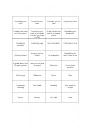 English Worksheet: Get-to-Know game