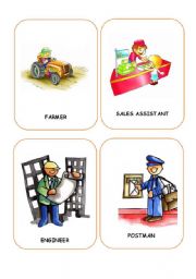 English Worksheet: JOBS FLASHCARDS 5