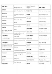 Phrasal Verbs matching game