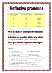 English Worksheet: Reflexive pronouns (09.09.08)