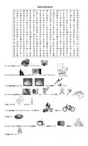English Worksheet: SPORTS AND LEISURE ACTIVITIES