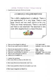 English Worksheet: VERB THERE TO BE/HOW MANY