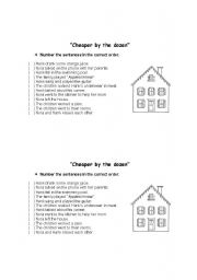 English Worksheet: Cheaper by the dozen-Movie activity