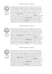 English Worksheet: A life full of regrets...Claras story