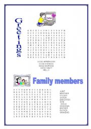 English Worksheet: Word search