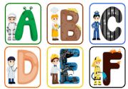 English Worksheet: a -z flashcards with occupations