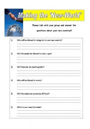 Making the New World - Question Sheet