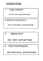 English worksheet: Passive voice 1