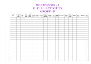 English worksheet: Montessori Progress Sheet