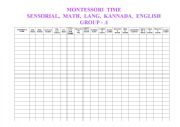 English worksheet: Montessori Time